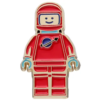 Loominguline Punane Ruumi Robot Sõle Emailiga Tihvtid Seljakott Kott, Müts Kingitusi Naistele, Meestele, Lastele, Metallist Märgid