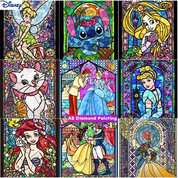 Disney AB Diamond Maali Kit Cartoon Princess 5D DIY Mosaiik Pilt, Käsitöö, Kunsti Diamond Tikandid ristpistes Home Decor