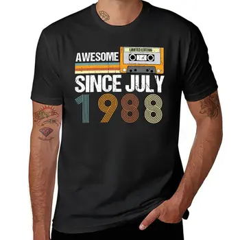 Uue Vinge Alates juulist 1988 Tehtud 1988. Aastal Vintage juuli 1988 T-Särk kass särgid graafiline t-särk poiste t-särgid, meeste riided