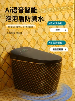 Must kuld smart wc automaatne klapp kaas integreeritud kodumajapidamises kasutatavate elektriliste vahetu soojuse kaugjuhtimine õhetus kullatud wc