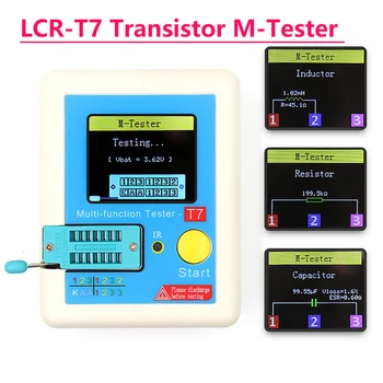 LCR-T7 Transistori Tester TFT Diood Triode Mahtuvuse Mõõtja LCR ÖKOLOOGILISES Detektor Multimeeter NPN PNP MOSFET IR multifunktsionaalne Tester