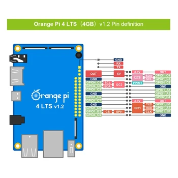 Oranž Pi 4 LTS 4GB+Akrüül Juhul+jahutusventilaator Rockchip RK3399 16 GB MAGISTRIKURSUSE Arengu Pardal Gigabit Ethernet