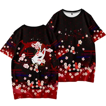Anime Lill Fox T-Särk, Naiste, Meeste Lühikese Varrukaga T-särk Mood Harajuku Tshirt Cosplay Kostüüm Camiseta Feminina
