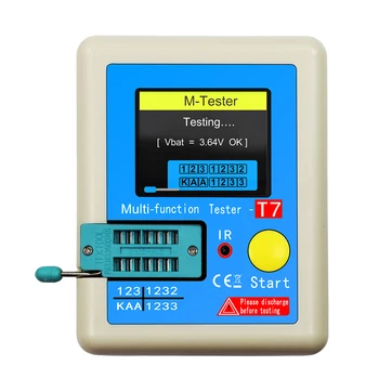 LCR-T7 Transistori Tester TFT Diood Triode Mahtuvuse Mõõtja LCR ÖKOLOOGILISES Detektor Multimeeter NPN PNP MOSFET IR multifunktsionaalne Tester