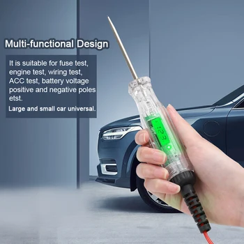 Auto Test Pen LCD Vooluringi Kohta-off Voltage Positiivsed ja Negatiivsed Poolused Avastamisel Pliiatsi Aku Pinge Tester Süütenööri Katsetamine Seade