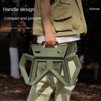 Väljas Portable Folding Väljaheites, Kõrge, Kandevõime Käepideme Disain Mini Tool Kalapüügi Väljaheites Telkimine Väljaheites