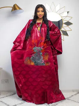 Bazin Rikas Kleidid Naistele Traditsiooniline Kleit Rüü Africaine Bazin Riche Õhtul Hommikumantlid Pulm Kleit Naistele Peokleidid