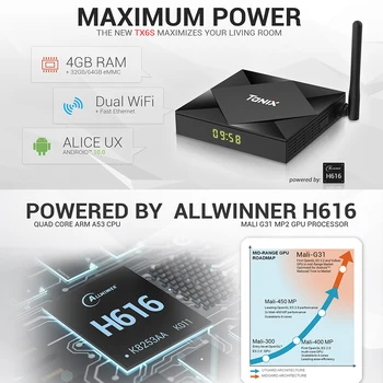 Android 10 TX6S Smart TV Box 4G 32G 64G Allwinner H616 Quad Core 2.4 G/5G Wifi Tugi 4K 6K HD BT Media Player Set Top Box